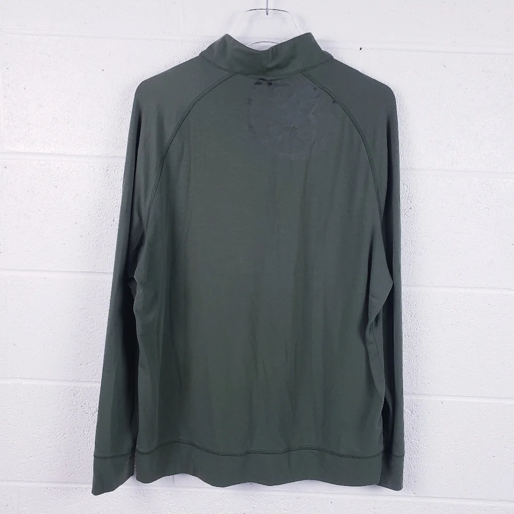 G/Fore Performance Olive Green Quarter‎ Zip Pullover Long Sleeve Men's